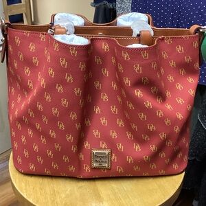 Dooney & Bourke Brick Red Logo Tote